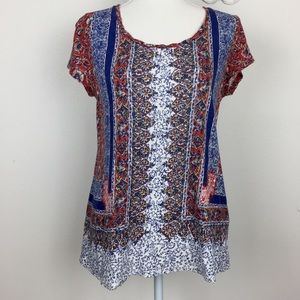 Lucky brand size S colorful lightweight tee